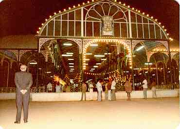 glasshouse at night