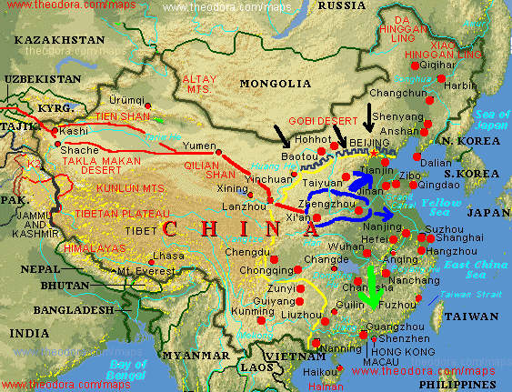 Map for China history